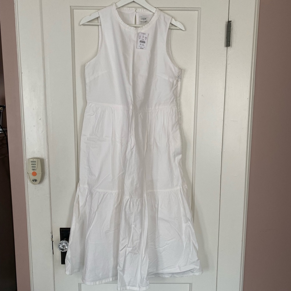 JCrew White Midi Dress